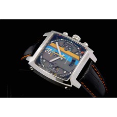 Tag Heuer Monaco Swiss 7750 Mens Automatic Black Dial 