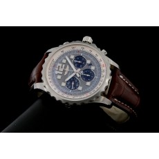 Breitling 1884 Swiss 7750 Mens Automatic Blue Dial Brown
