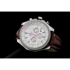 Breitling Bentley Swiss 7750 Mens Automatic White Dial Brown