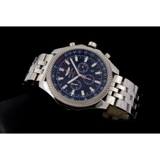 Breitling Bentley Swiss 7750 Mens Automatic Blue Dial Stainless Steel