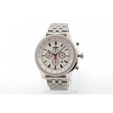 Breitling Bentley Swiss 7750 Mens Automatic White Dial Stainless Steel