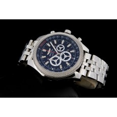 Breitling Bentley Swiss 7750 Mens Automatic Blue Dial Stainless Steel