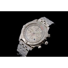 Breitling Chronomat B01Swiss 7750 Automatic White Dial Roman Numeral Steel Strap