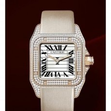  Cartier Santos HPI00343 Ladies Automatic Silver White Swiss ETA 2824
