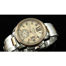 Cartier Calibre De Cartier Swiss 2824 Automatic Gold Dial Roman Numeral Markers Gold