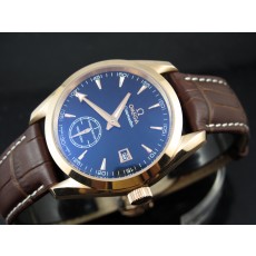 Omega Seamaster Swiss 2824 Mens Automatic Blue Dial Sub-Dial Triangle Markers Gold