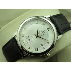 Omega De Ville Swiss 2824 Mens Automatic White Dial Sub-Dial Roman Markers