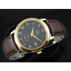 Omega De Ville Swiss 2824 Mens Automatic Black Dial Sub-Dial Roman Markers Gold