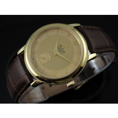 Omega De Ville Swiss 2824 Mens Automatic Gold Dial Sub-Dial Roman Markers Gold