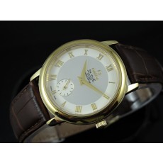 Omega De Ville Swiss 2824 Mens Automatic White Dial Sub-Dial Roman Markers Gold