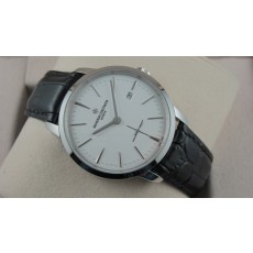 Vacheron Constantin Patrimony Cross Small Second Swiss 2824 Automatic Leather Strap-White