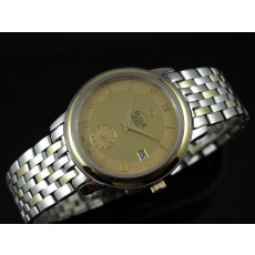 Omega De Ville Swiss 2824 Mens Automatic Gold Dial Sub-Dial Roman Markers Gold