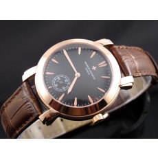 Vacheron Constantin Patrimony Swiss 2824 Automatic Black Dial Sub-Dial Stick Markers Rose Gold 