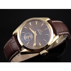 Omega Seamaster Swiss 2824 Mens Automatic Brown Dial Sub-Dial Triangle Markers Gold