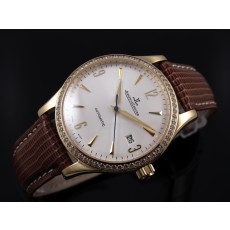 Jaeger LeCoultre Swiss 2824 Automatic White Dial Diamond Bezel Rose Gold