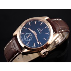 Omega Seamaster Swiss 2824 Mens Automatic Blue Dial Sub-Dial Triangle Markers Rose Gold