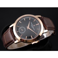 Vacheron Constantin Patrimony Swiss 2824 Automatic Black Dial Sub-Dial Stick Markers Rose Gold 