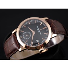 Vacheron Constantin Patrimony Swiss 2824 Automatic Black Dial Sub-Dial Stick Markers Rose Gold 