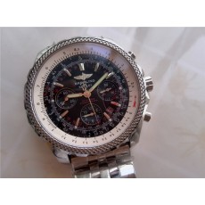 Bentley Black Dial Breitling Chronograph Stainless Steel Bracelet