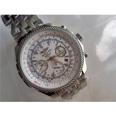 Breitling Bentley Chronograph Swiss 7750 Mens Automatic White Dial