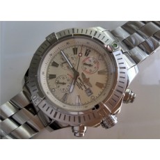 Breitling Super Avenger Swiss Chronograph 48MM White Dial  