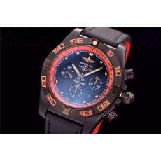 Breitling Chronometre Chronograph Black Dial Military Nylon Bracelet