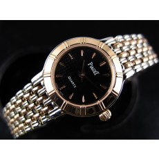 Piaget Dancer Swiss 2824 Quartz Black Dial Triangle Markers Rose Gold