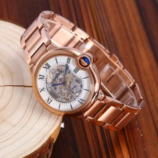 Cartier Ballon Bleu De Cartier Rose Gold Skeleton Swiss ETA 2824