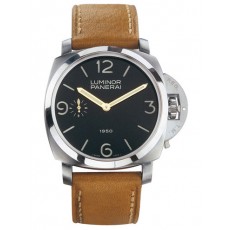 Panerai Luminor 1950 PM00127 Handwound Watch Brown Leather Strap