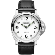 Panerai Luminor Base 8 Days Acciaio Mechanical White Dial Mens Watch PAM00561