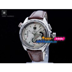 Tag Heuer Grand Carrera Mens Automatic Swiss ETA 7750 Brown Leather Strap