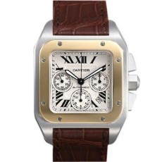  Cartier Santos W20091X7 Mens Automatic White Swiss ETA 2824