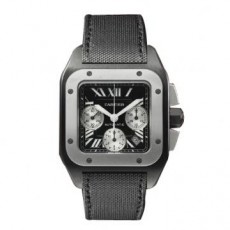 Cartier Santos W2020005 Mens Automatic Black Swiss ETA 2824