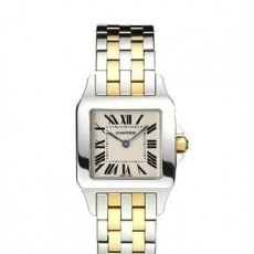 Cartier Santos W25067Z6 Ladies Quartz Silver White Swiss ETA Quartz 