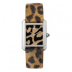 Cartier TANK W5200015 Ladies Quartz Leopard Print Swiss ETA Quartz