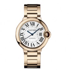 Cartier Ballon Bleu 36MM Swiss Automatic Women Watch Rose Gold M20