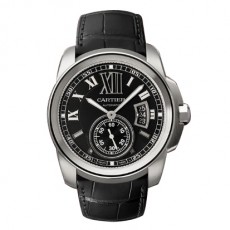  Cartier Callibre De Cartie W7100041 Mens Automatic Black Swiss ETA 2824