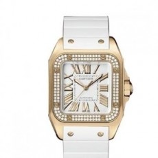 Cartier Santos WM50450M Ladies Automatic White Swiss ETA 2824