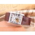 Cartier Santos Skeleton Brown Strap Swiss ETA 2824 Automatic 