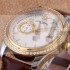 Patek Philippe Grand Complication Automatic Swiss Genuine Leather Strap Diamond Bezel 