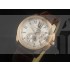 Cartier Calibre De Cartier Swiss 2824 Automatic White Dial Rose Gold Brown Leather