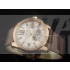 Cartier Calibre De Cartier Swiss 2824 Automatic White Dial Rose Gold Brown Leather