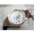 Omega De Ville Swiss 2824 Mens Automatic White Dial Stick Markers Rose Gold