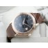 Omega De Ville Swiss 2824 Mens Automatic Black Dial Stick Markers Rose Gold