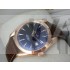 Omega Seamaster Swiss 2824 Mens Automatic Rose Gold Blue Dial