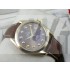 Omega Seamaster Swiss 2824 Mens Automatic Brown Dial Diamond Markers Gold