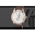 Vacheron Constantin Patrimony Swiss 2824 Automatic White Dial Stick Markers Diamond Bezel Rose Gold