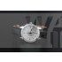 Vacheron Constantin Patrimony Swiss 2824 Automatic White Dial Blue Stick Markers Diamond Bezel 