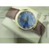 Omega De Ville Swiss 2824 Mens Automatic Blue Dial Sub-Dial Roman Markers Gold