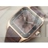 Cartier Santos Black Bezel Swiss ETA 2824 Automatic Watch-Brown Dial